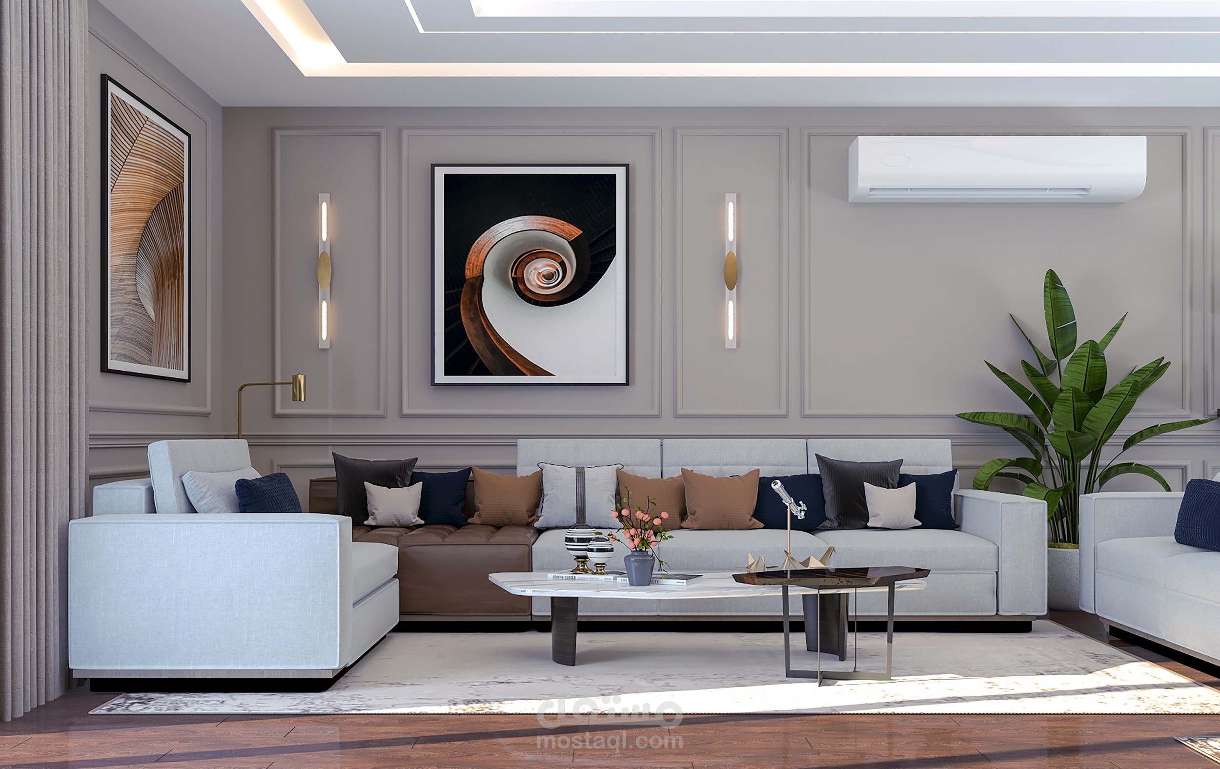 تصميم داخلي وفرش لريسبشن مودرن