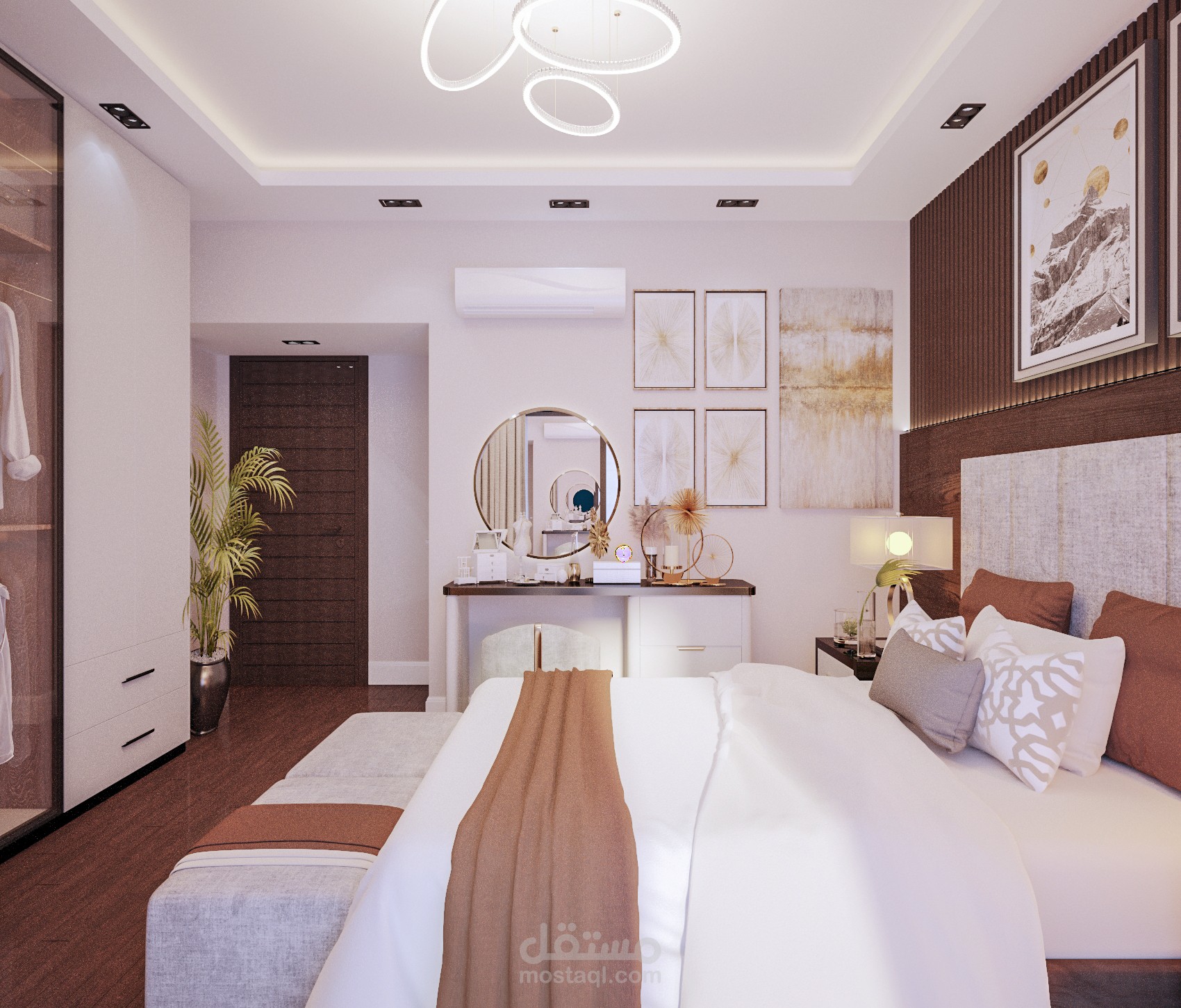 تصميم داخلي لغرفة فندقية