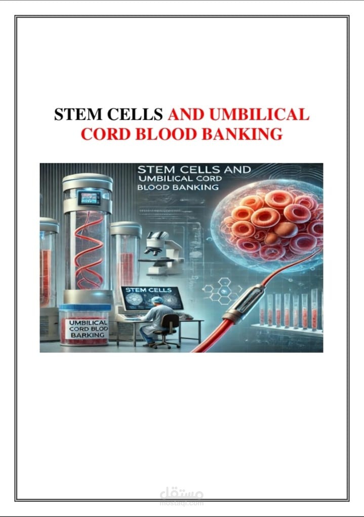 بحث علمي شامل حول الخلايا الجذعية وبنوك دم الحبل السري: التعريف، التطبيقات، والاتجاهات المستقبلية