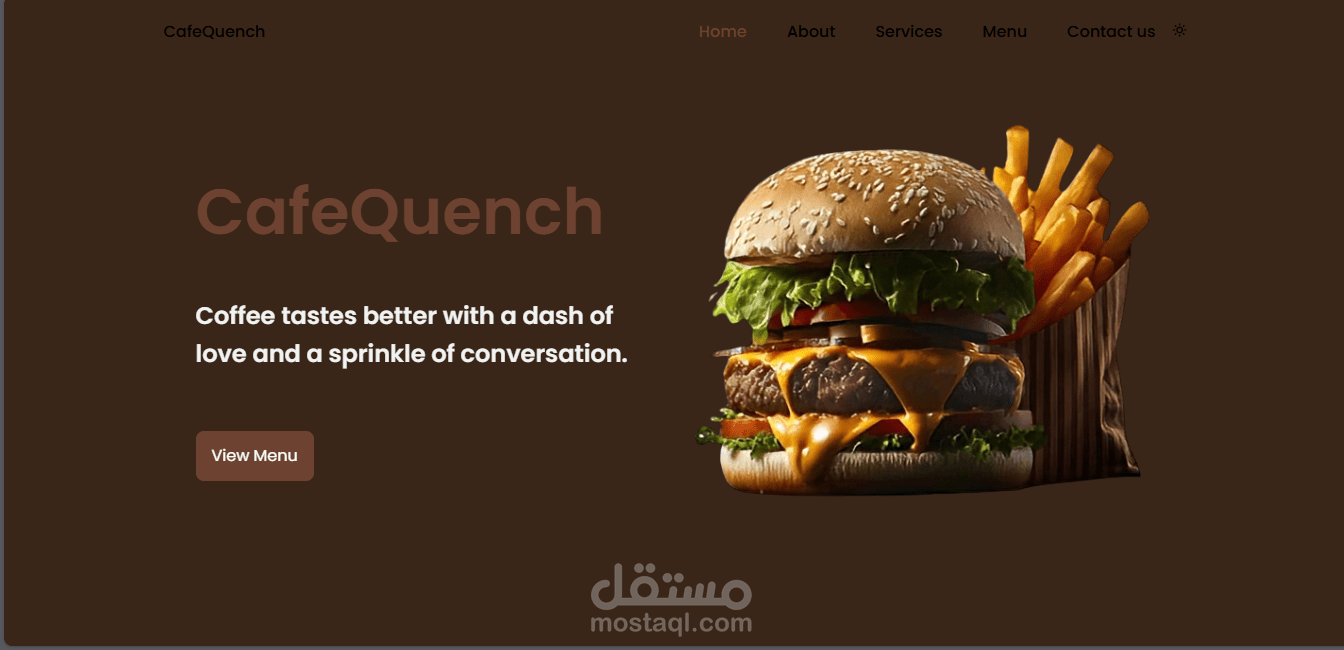 مشروع بسيط websiteلمطعم