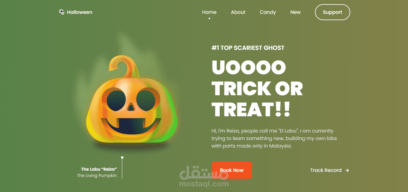 دا مشروع website halloween