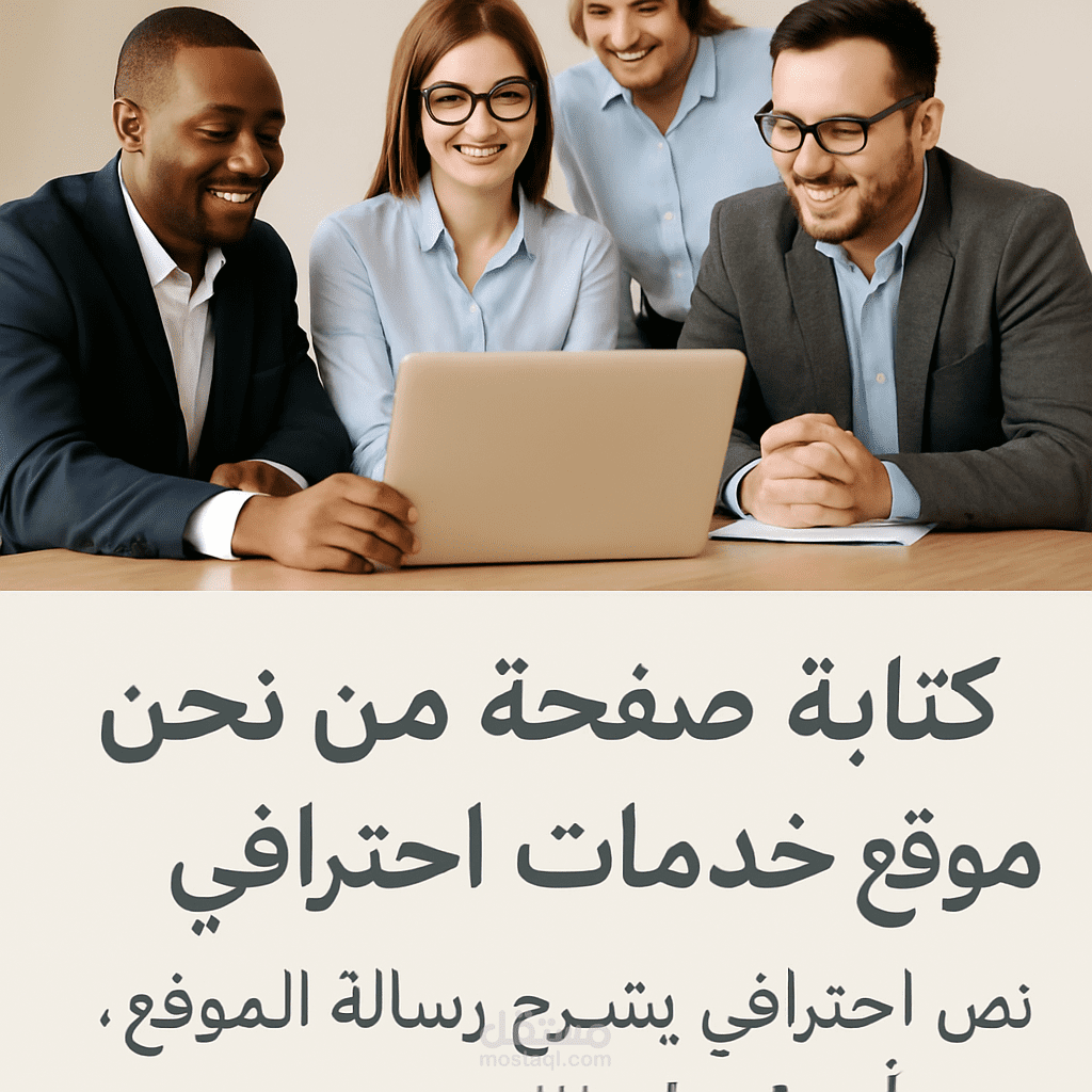 كتابة صفحة من نحن لموقع خدمات احترافي