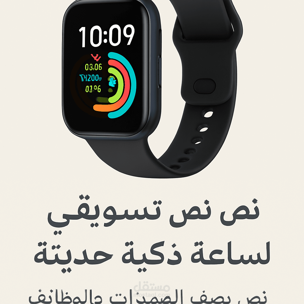 نص تسويقي جذاب لساعة ذكية حديثة