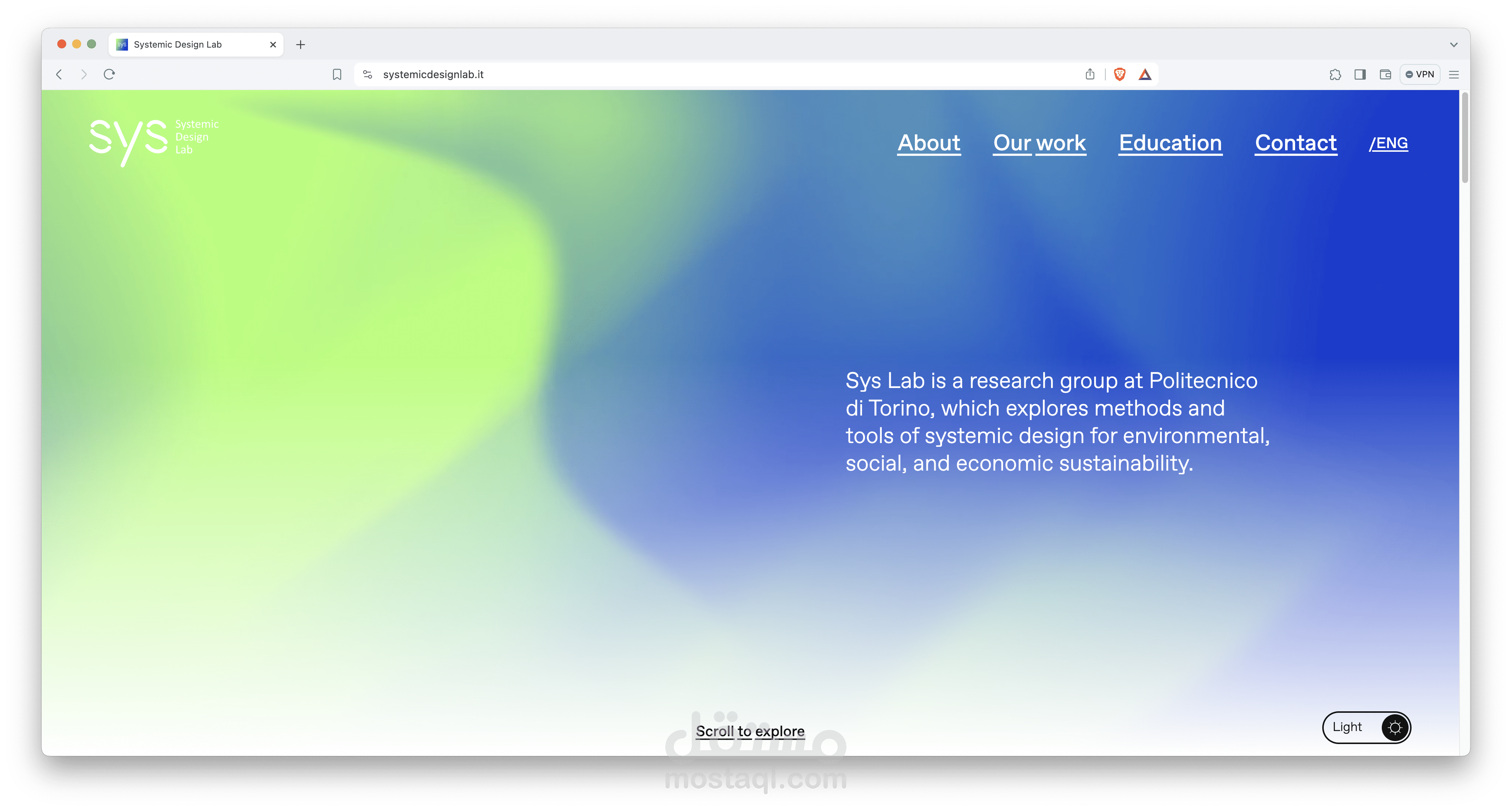 موقع تعريفي خاص بمختبر Sys Lab