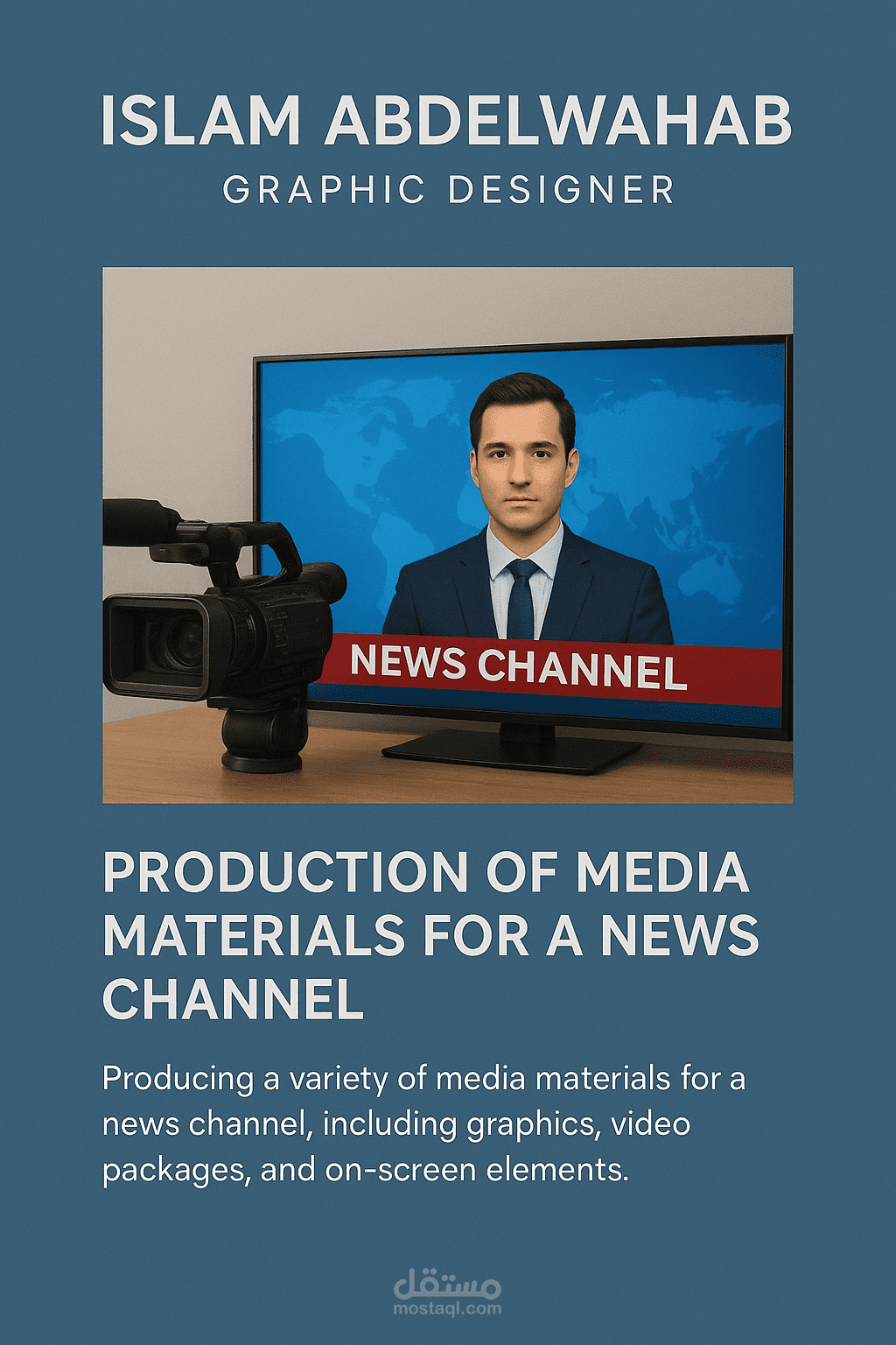 إنتاج مواد إعلامية احترافية لقناة إخبارية