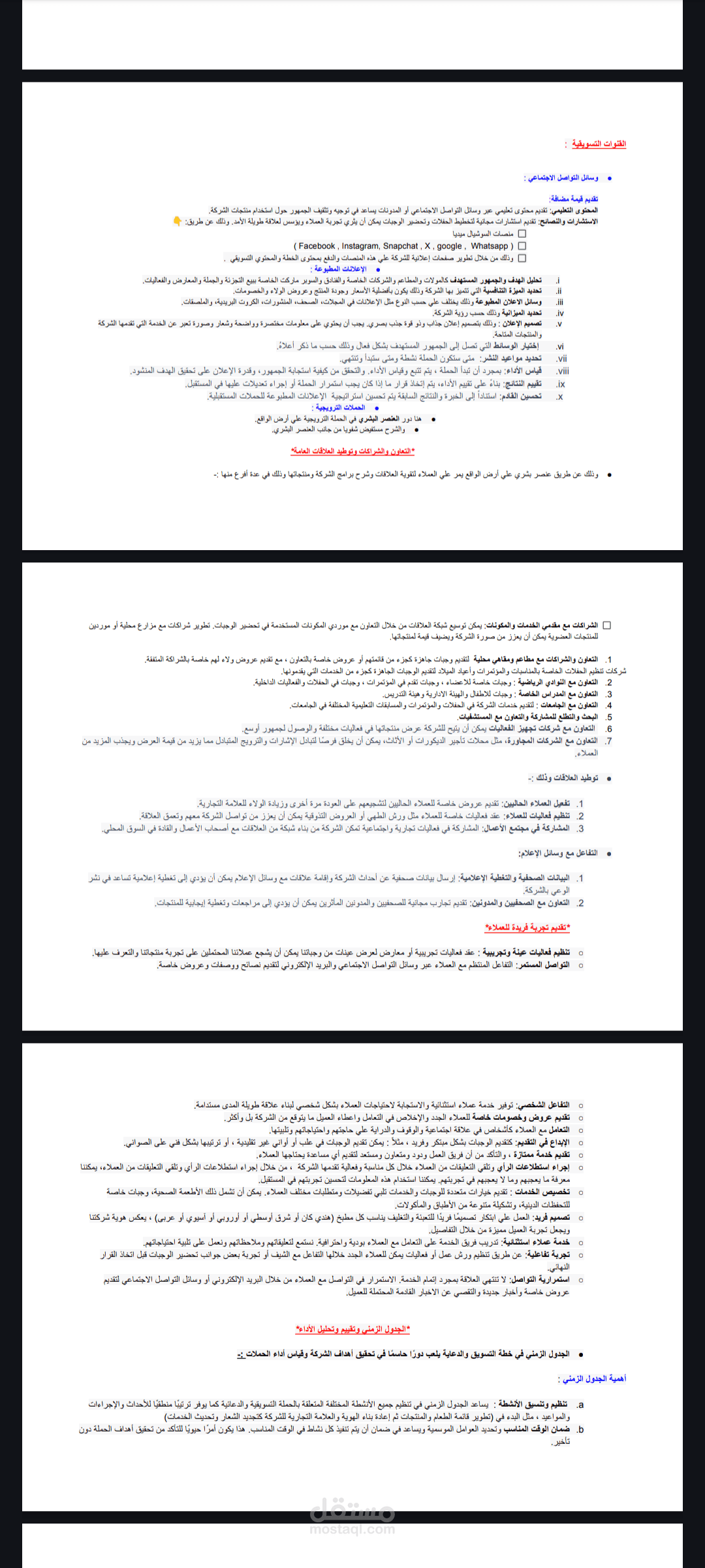 خطة تسويق لشركة في ابو ظبي الامارات العربية المتحدة