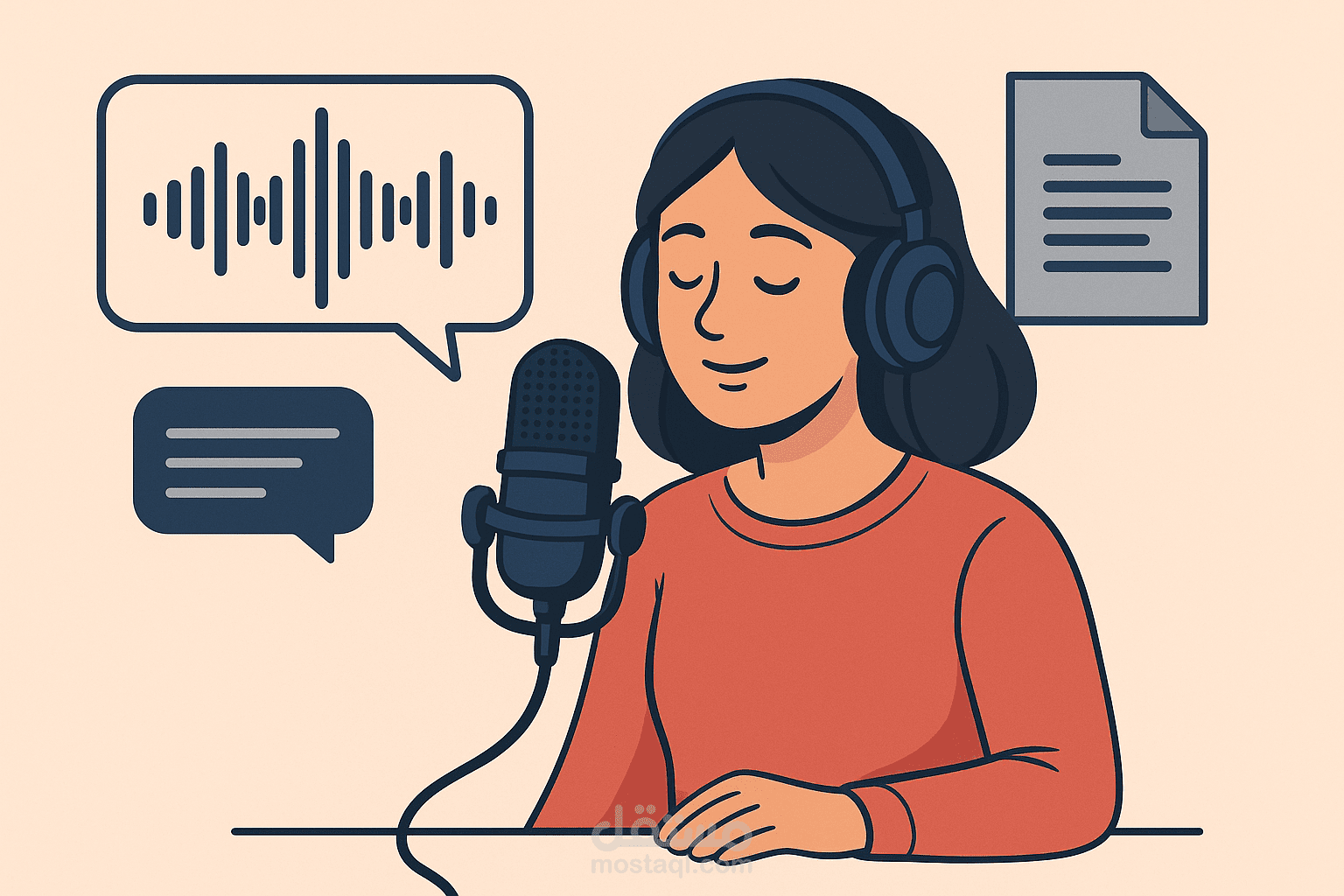 تفريغ صوتي لبودكاستين