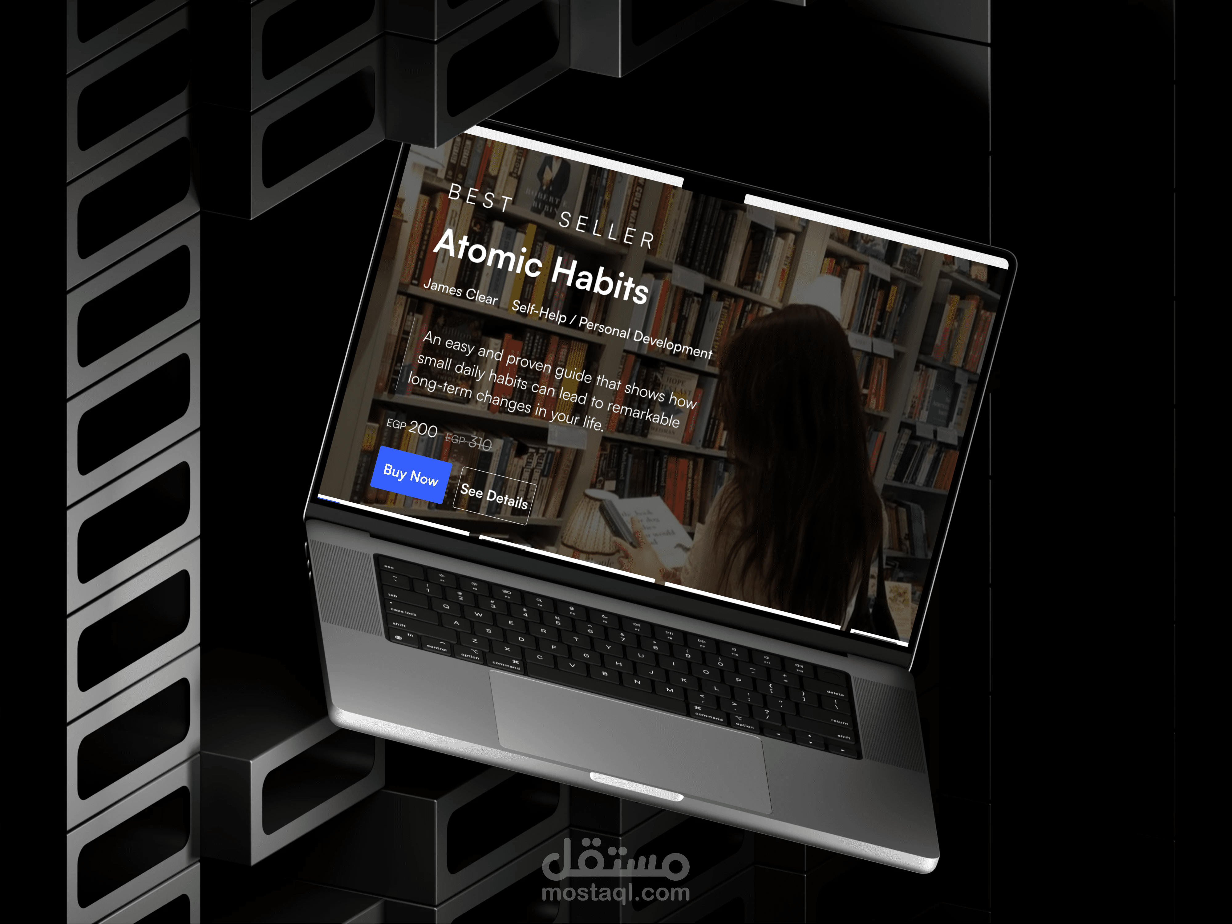 موقع ويب لبيع واستكشاف الكتب أونلاين، يوفر تصفحًا سهلاً، توصيات مخصصة، وتجربة شراء آمنة لمحبي القراءة.