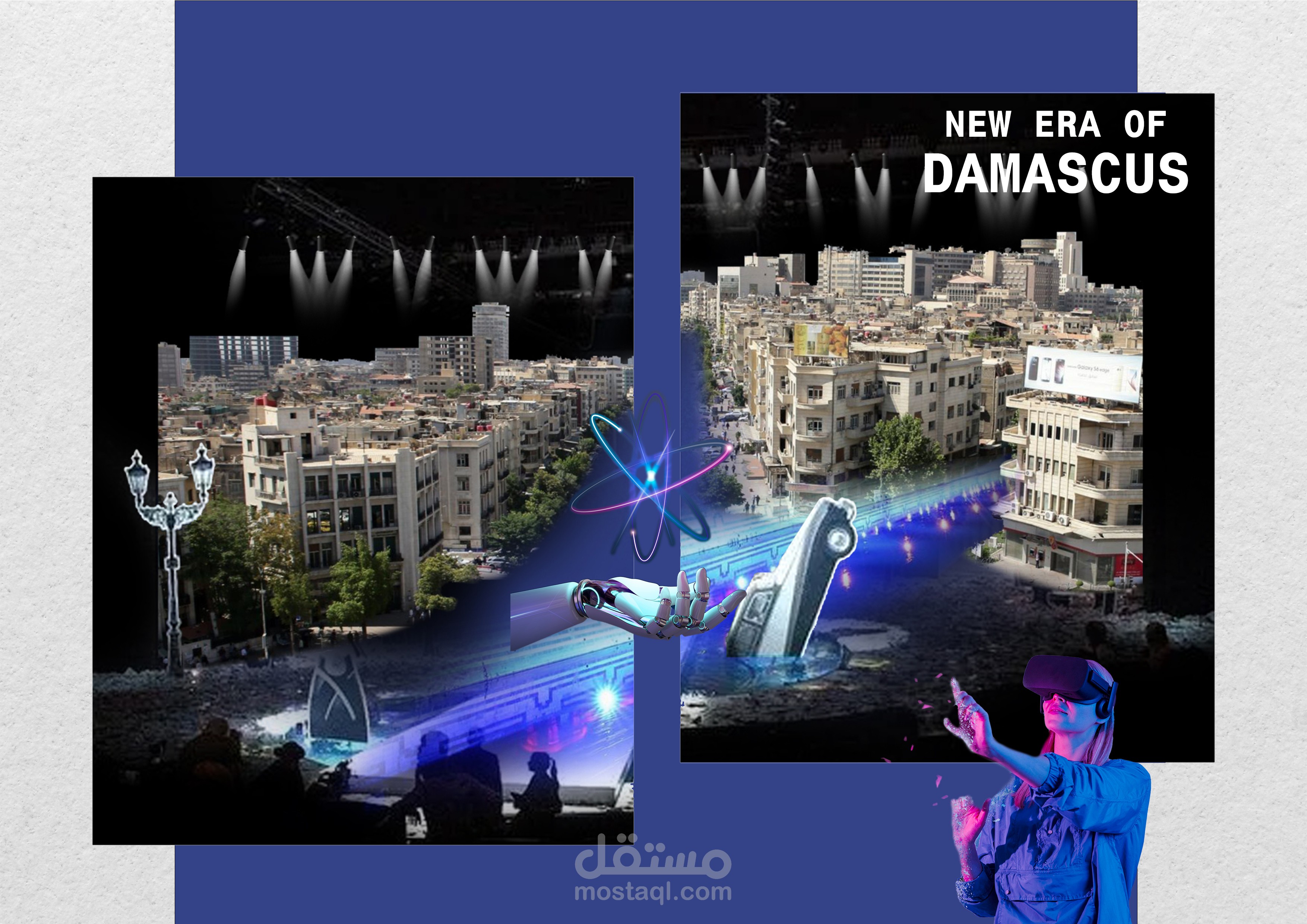 Architecture Collage about the Future In Damascus