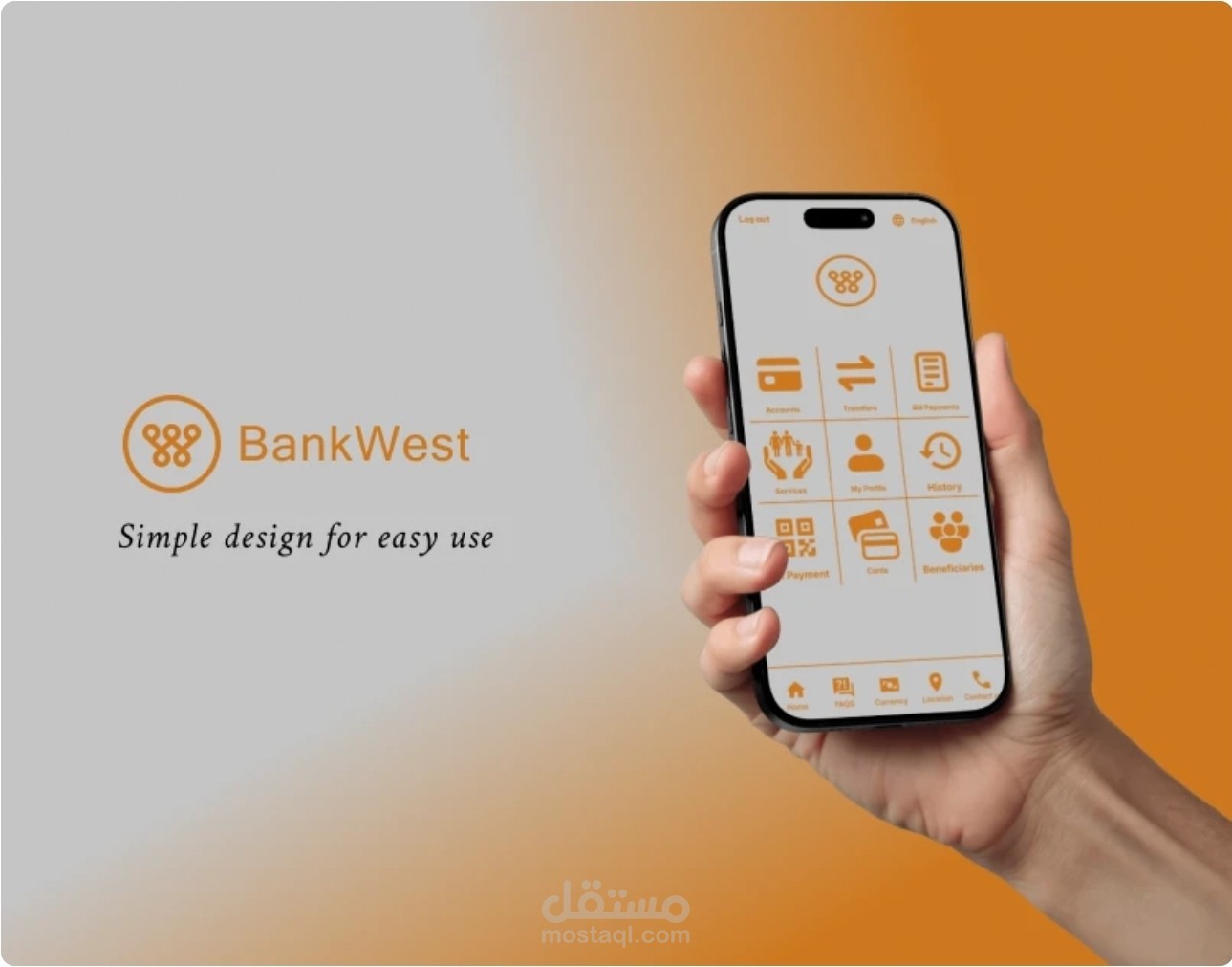 تصميم تجربة المستخدم وواجهة الاستخدام لتطبيق الخدمات المصرفية BankWest