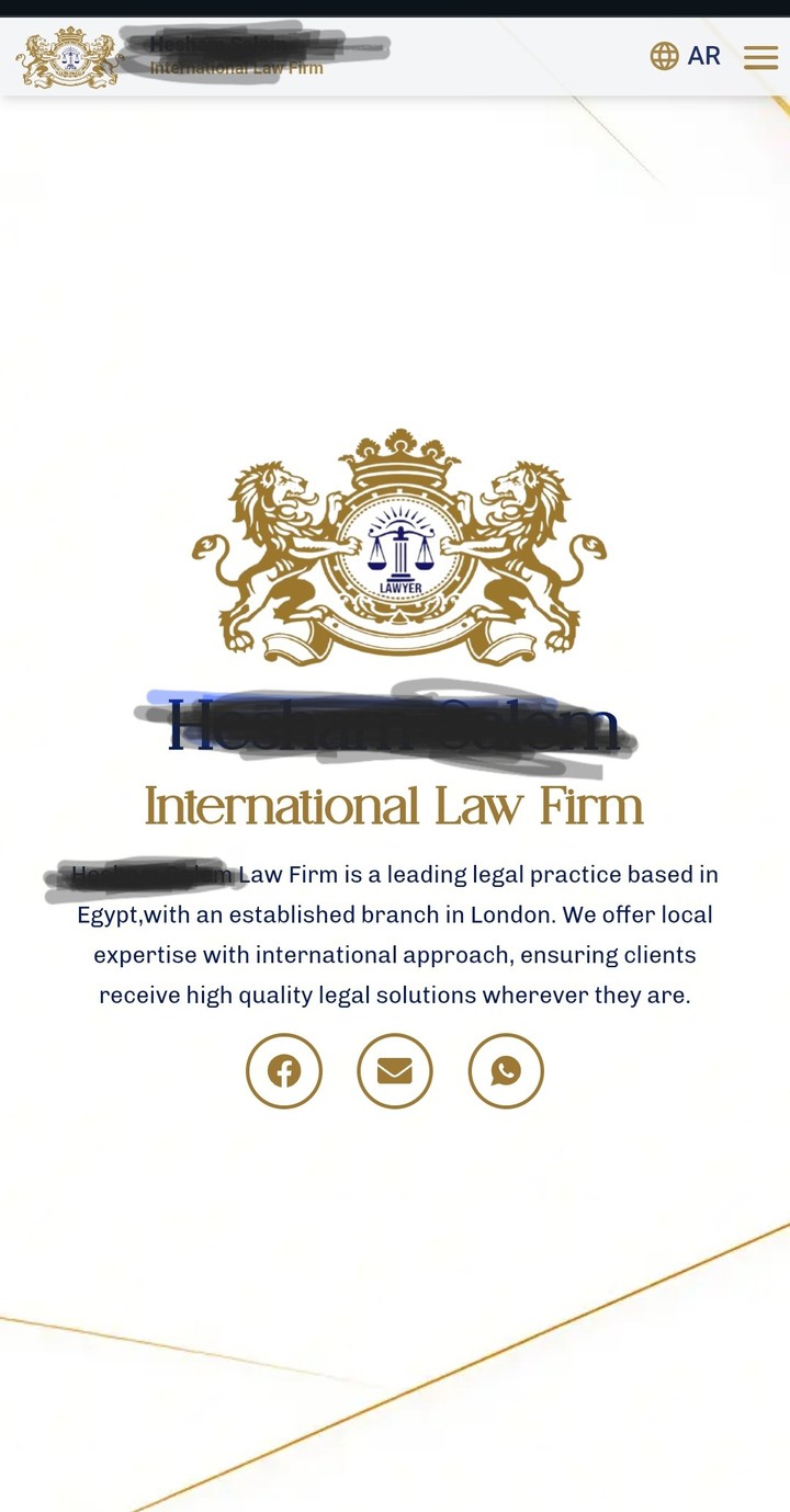 موقع ويب محامي من إنشائي