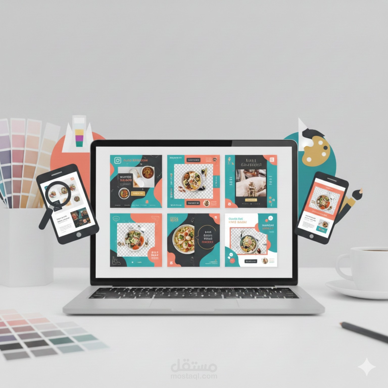 “كتابة محتوى احترافي لمنشورات السوشيال ميديا + تصميمات Canva جاهزة للنشر”