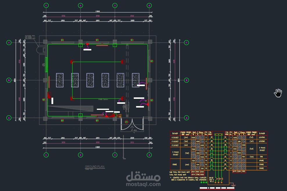 عمل تصميم لمبني مضخات