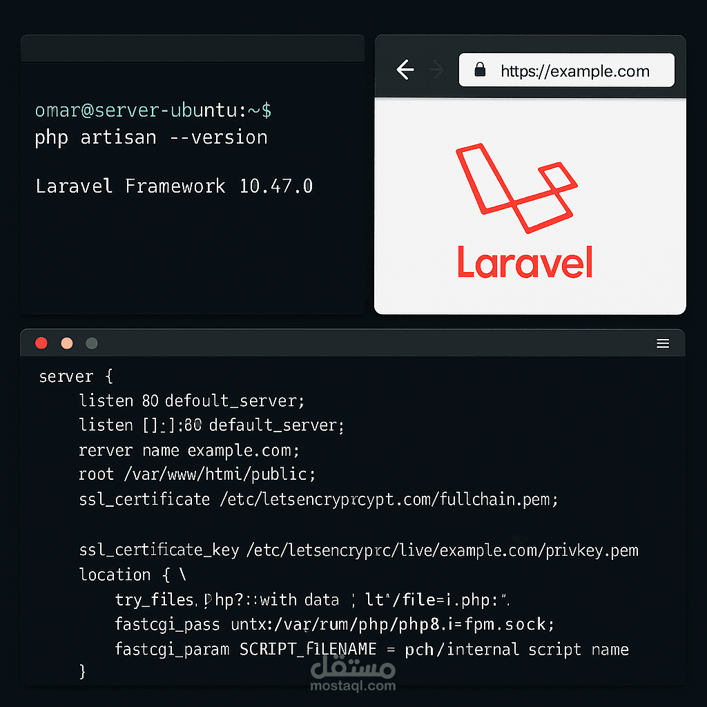 نشر تطبيق Laravel على Ubuntu مع Nginx و SSL