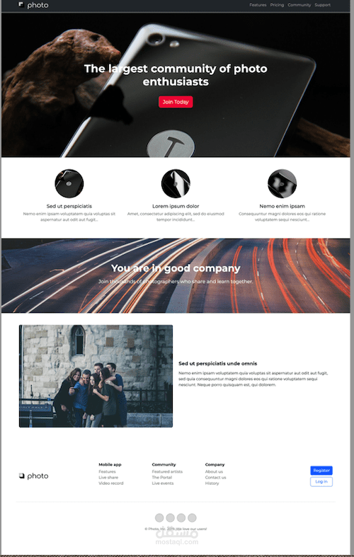 landing page - صفحة هبوط