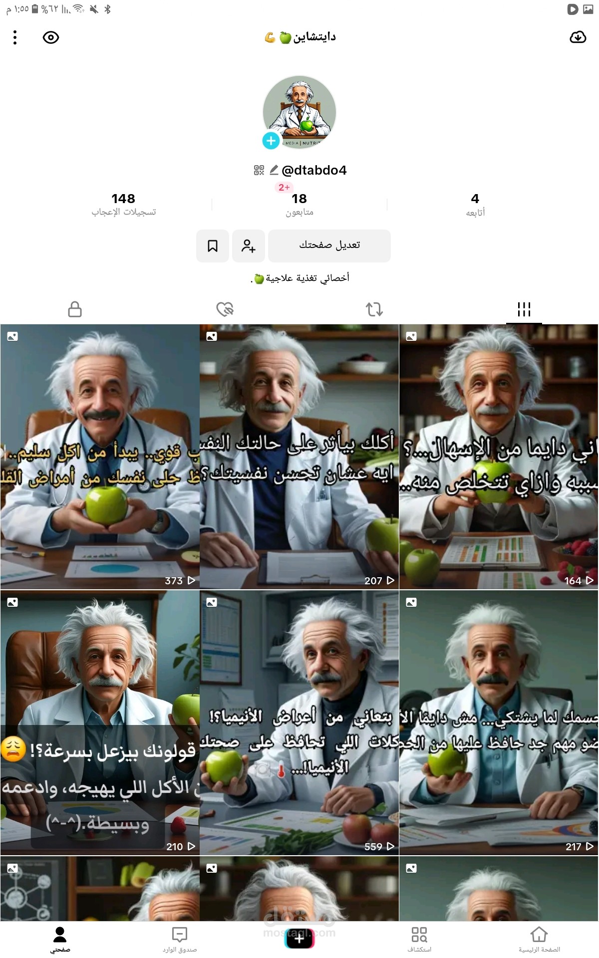 دايتشتاين على التيك توك