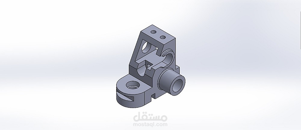 تصميم احد الاجزاء الميكانيكيه المستخدمه