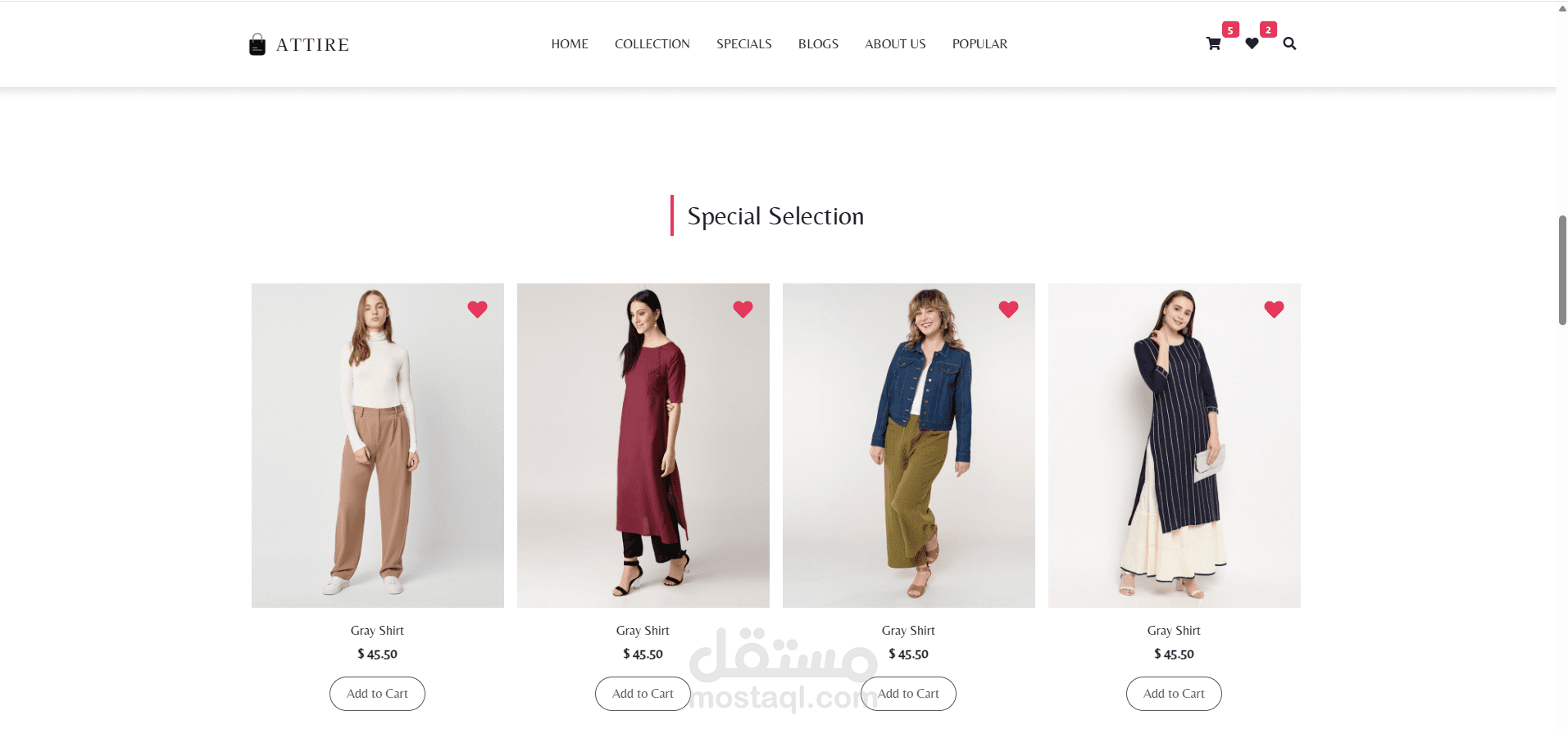 متجر الكتروني يعرض منتاجات ملابس و عروض