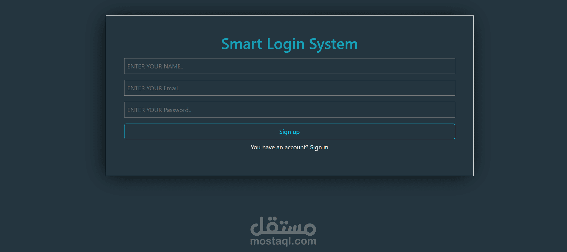 Login - SignUp system