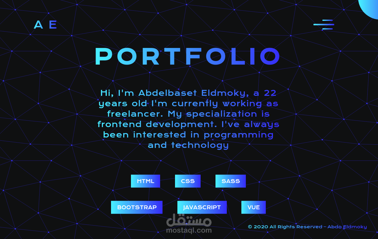الموقع الخاص بي portfolio
