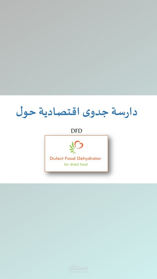 دراسة جدوى لمشروع ريادي