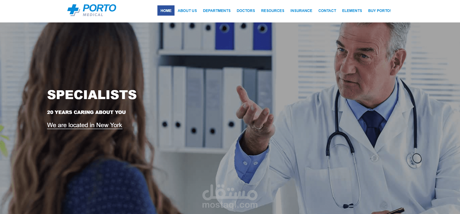 تصميم صفحة هبوط طبية احترافية متجاوبة باستخدام HTML وCSS وSASS