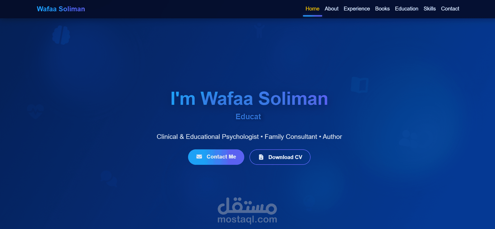 موقع بورتفوليو احترافي باستخدام Angular لعرض الخبرات والأعمال لعميل