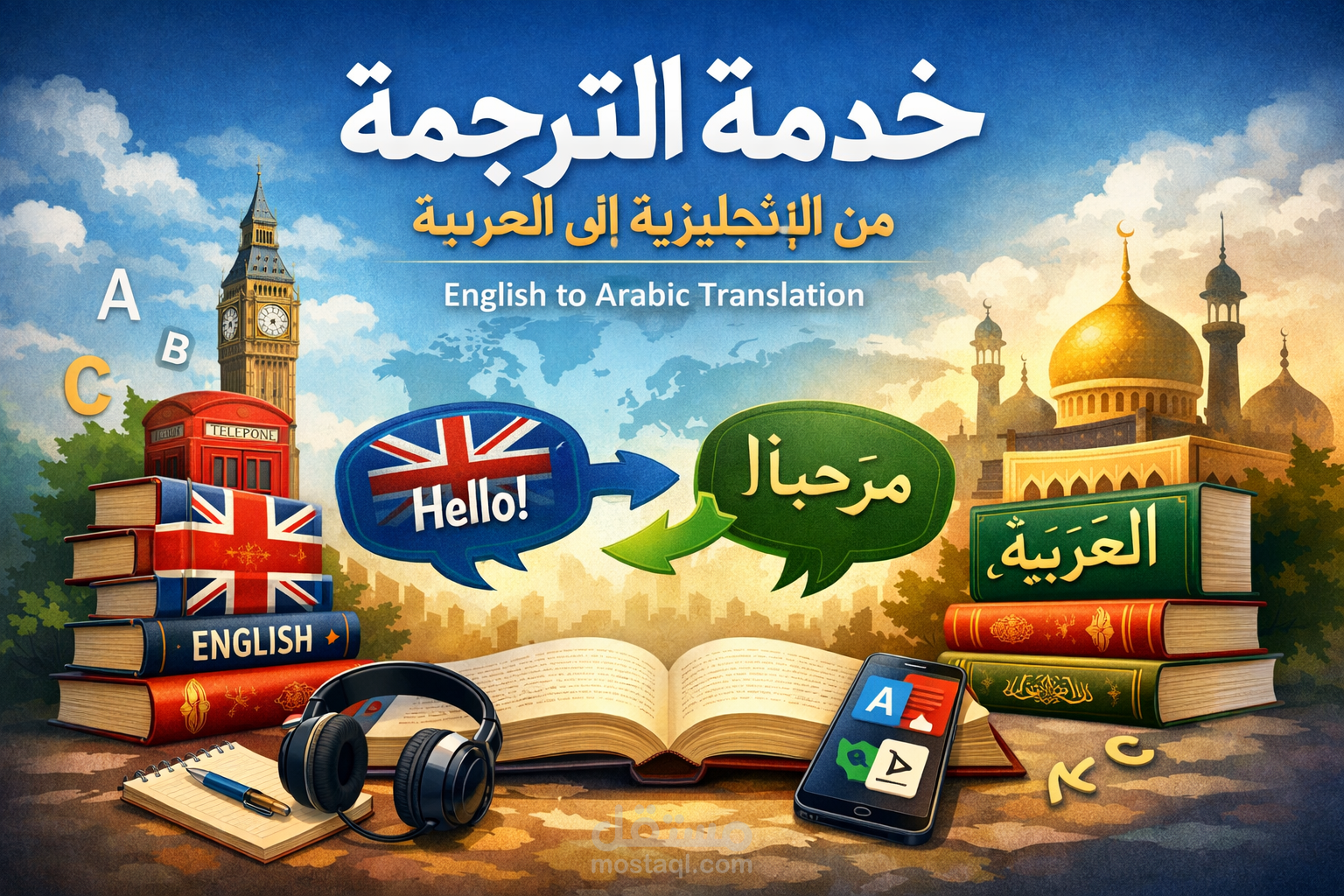 نموذج ترجمة من الإنجليزية للعربية