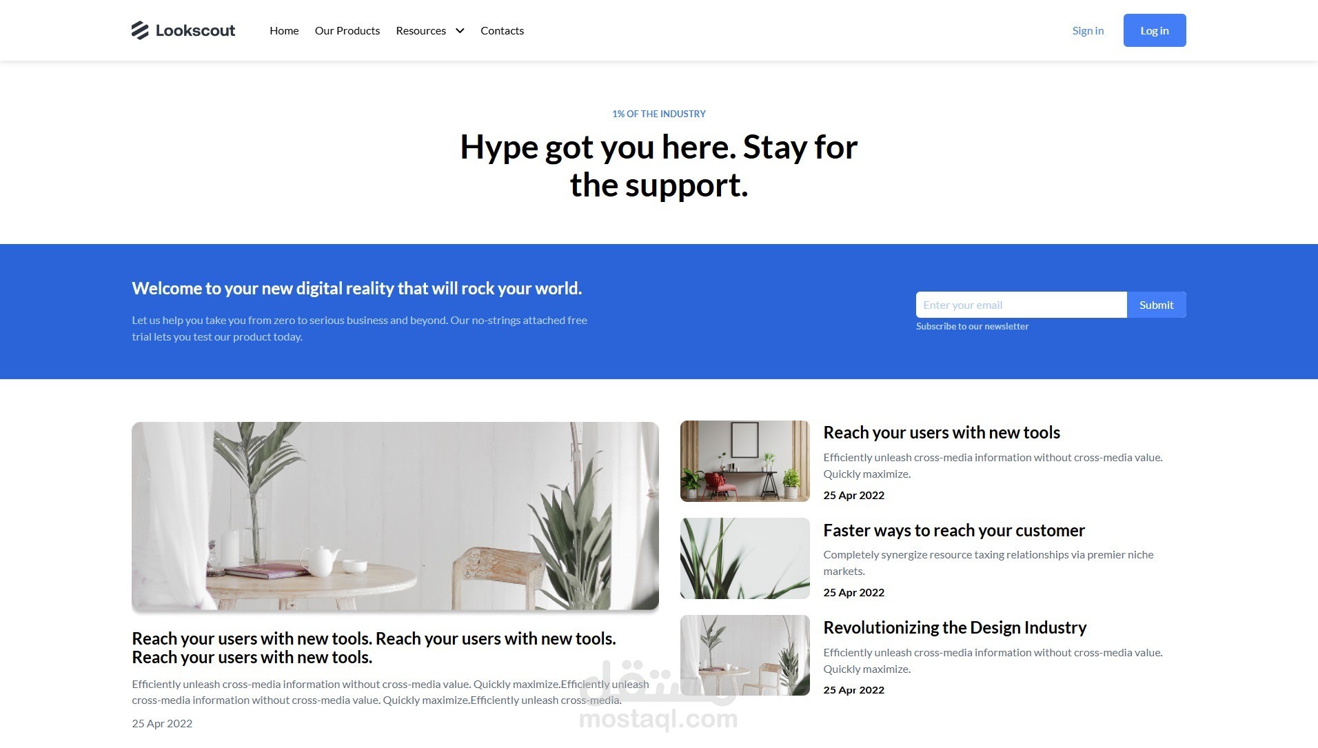 Lockscout landing page