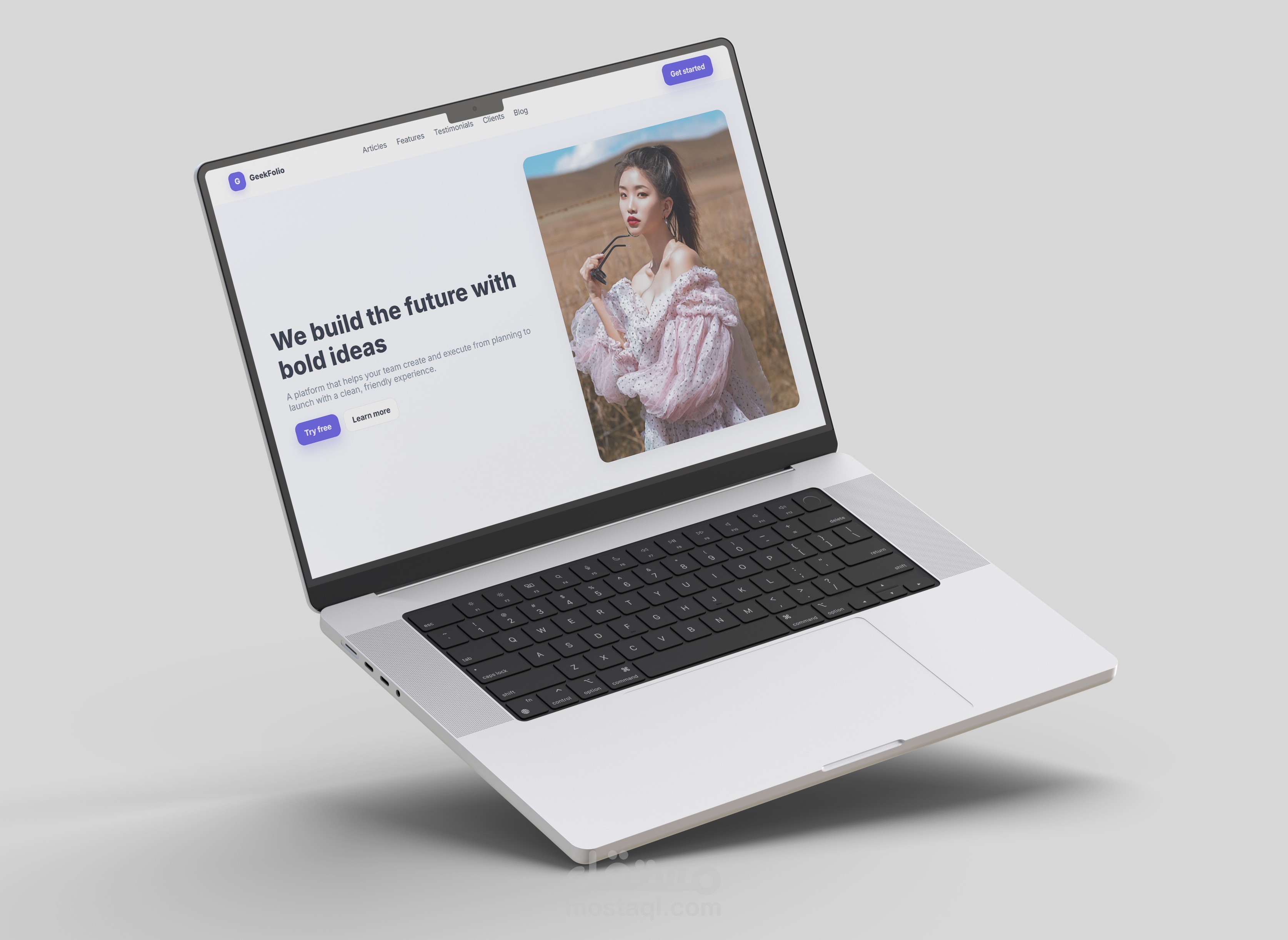 GeekFolio landing page