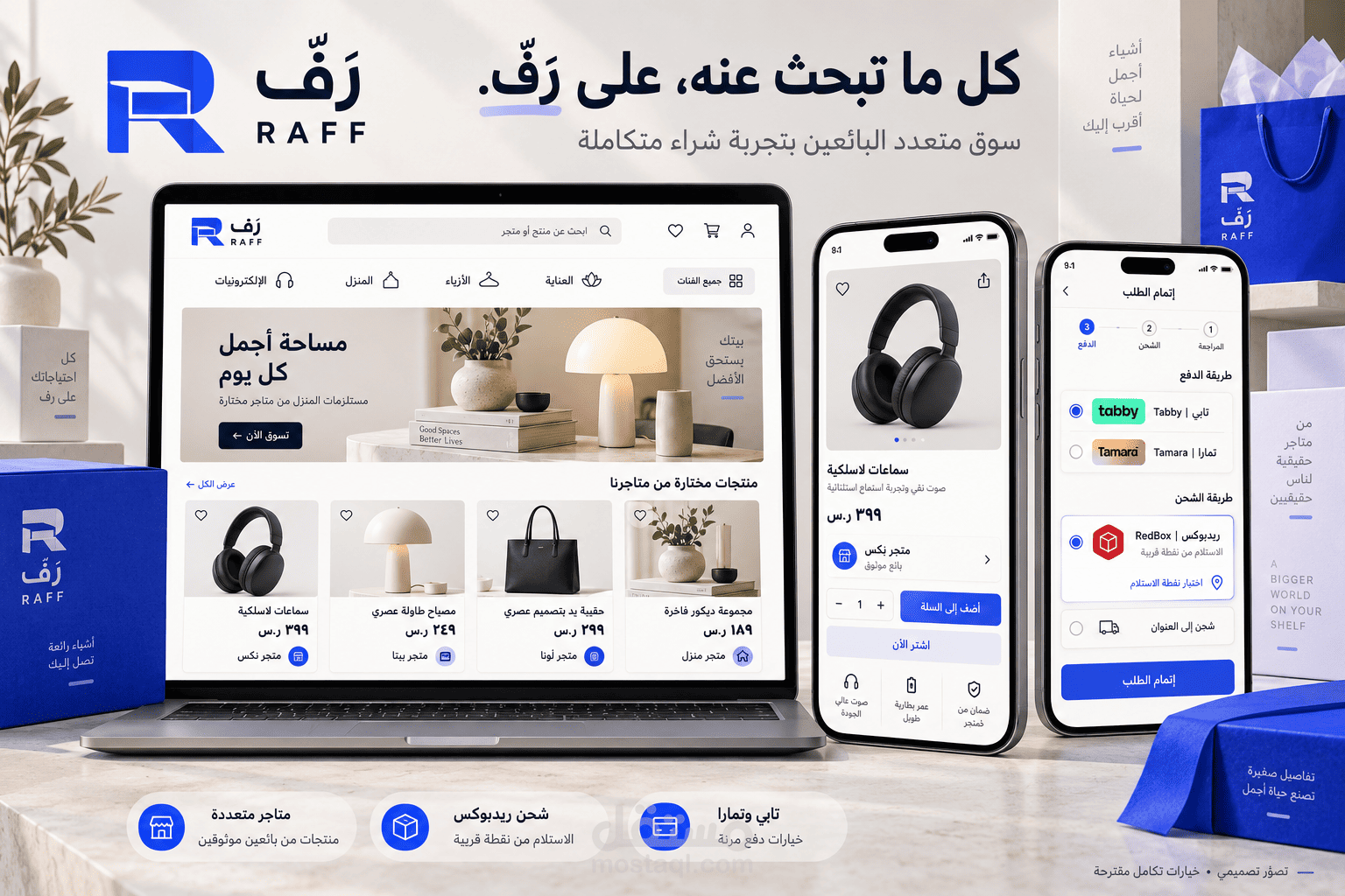 رَفّ RAFF | تطبيق ماركت بليس متكامل