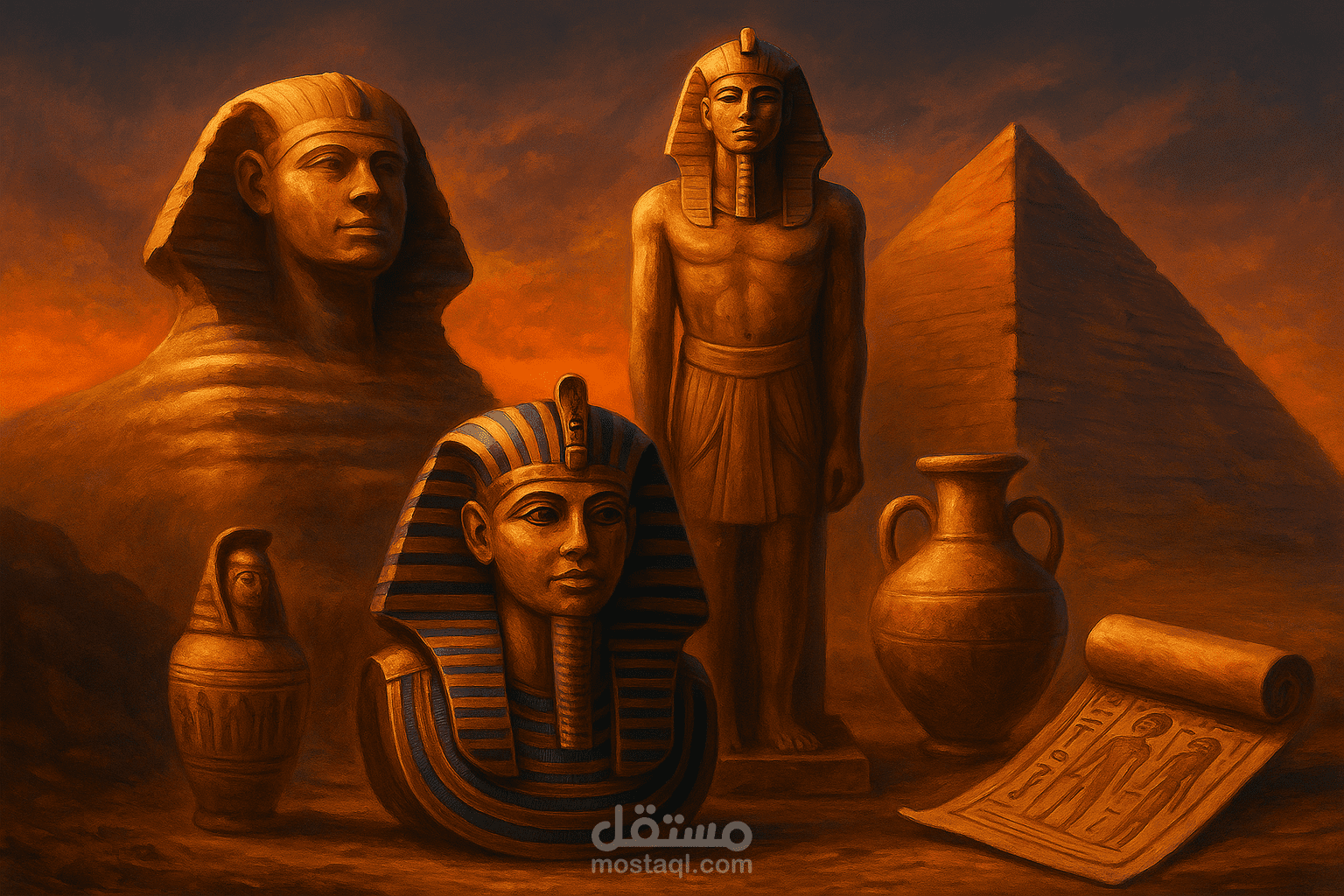الحضاره الفرعونيه القديمه والكتشفات الاثريه