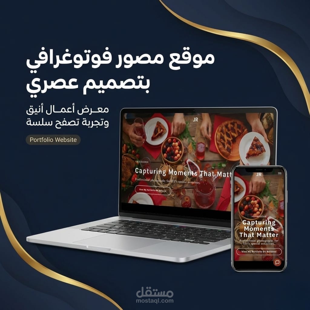 تصميم موقع بورتفوليو ووردبريس لفوتوجرافر