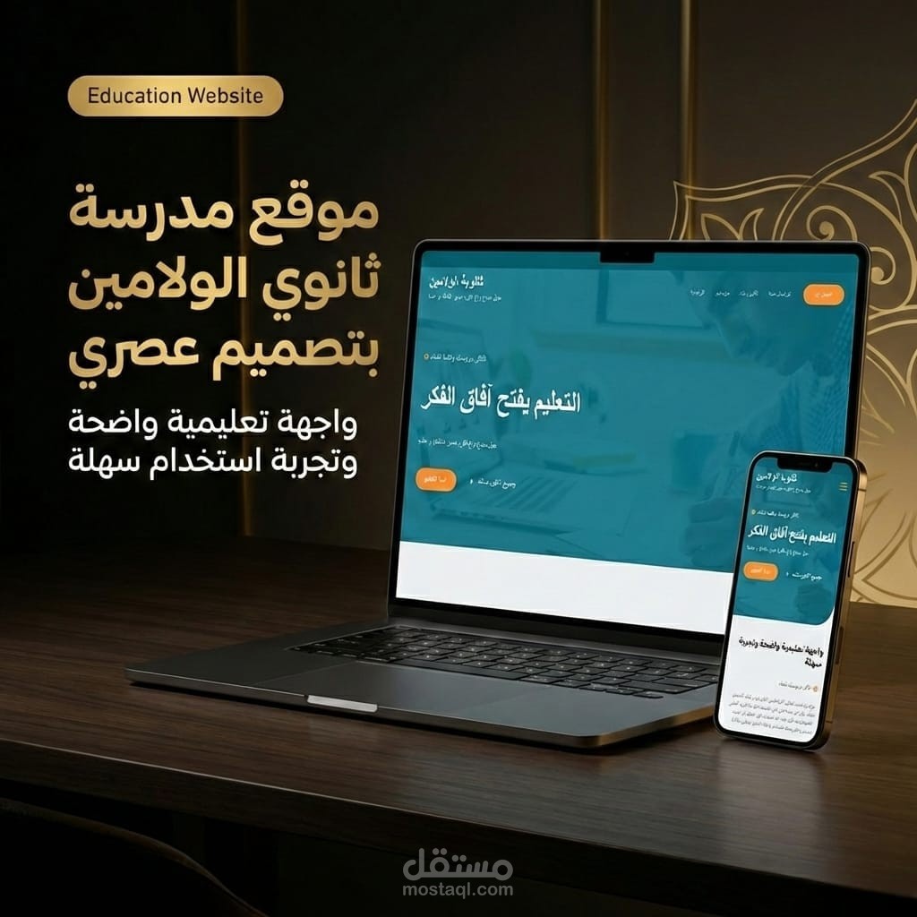 تصميم وتنفيذ موقع ووردبريس لمدرسة ثانوية سعودية (ثانوية الولامين)