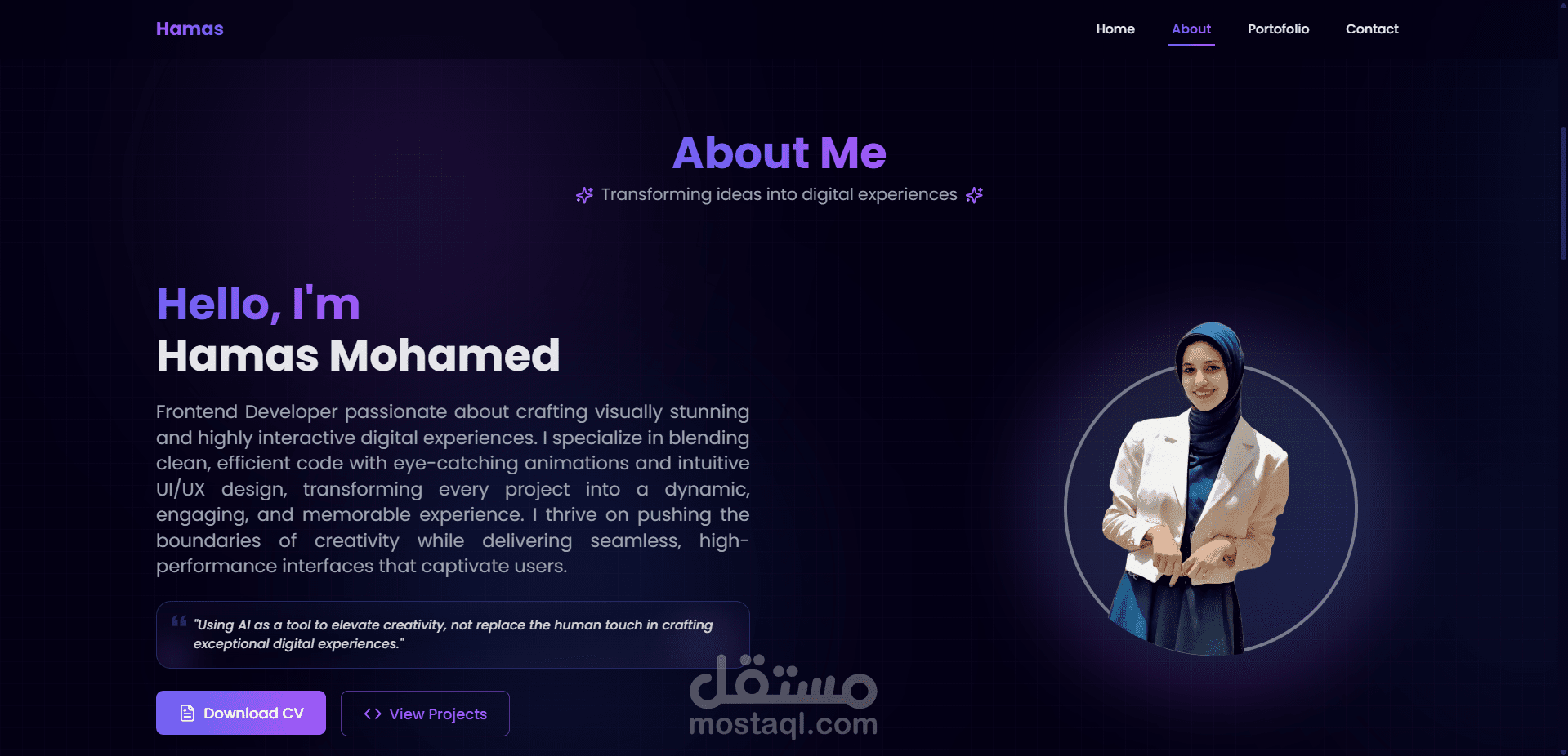 أبني لك Portfolio يعكس احترافك ويبهر كل من يراه