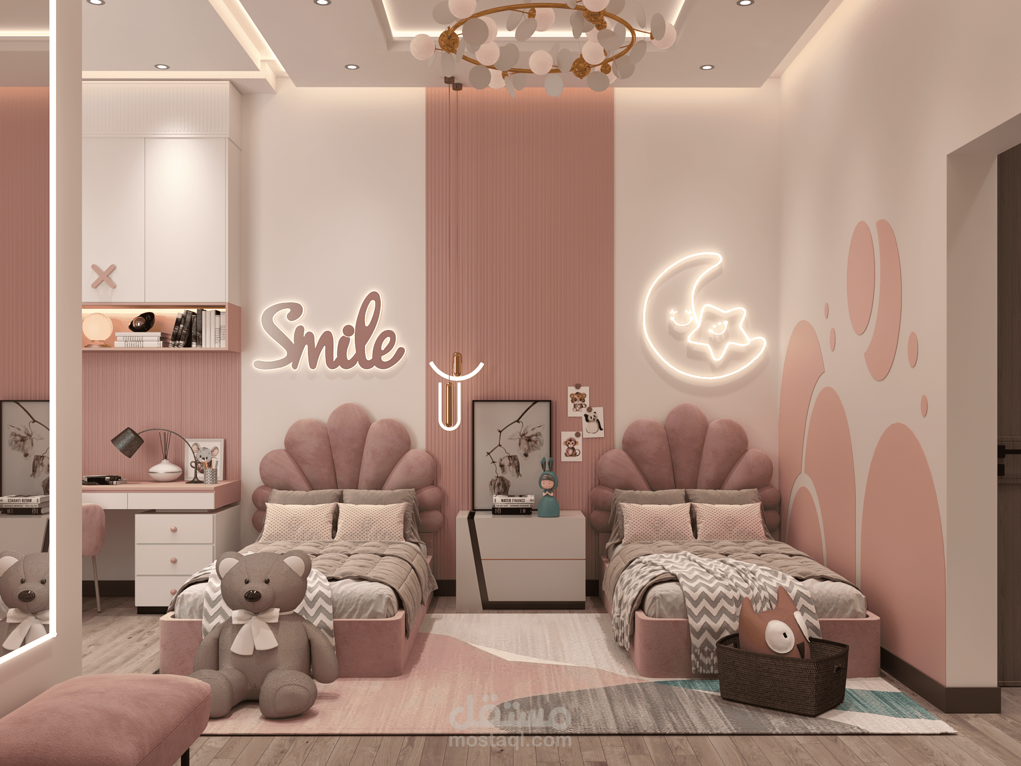 Pink Dream Kids Bedroom | Cozy & Playful Space Design