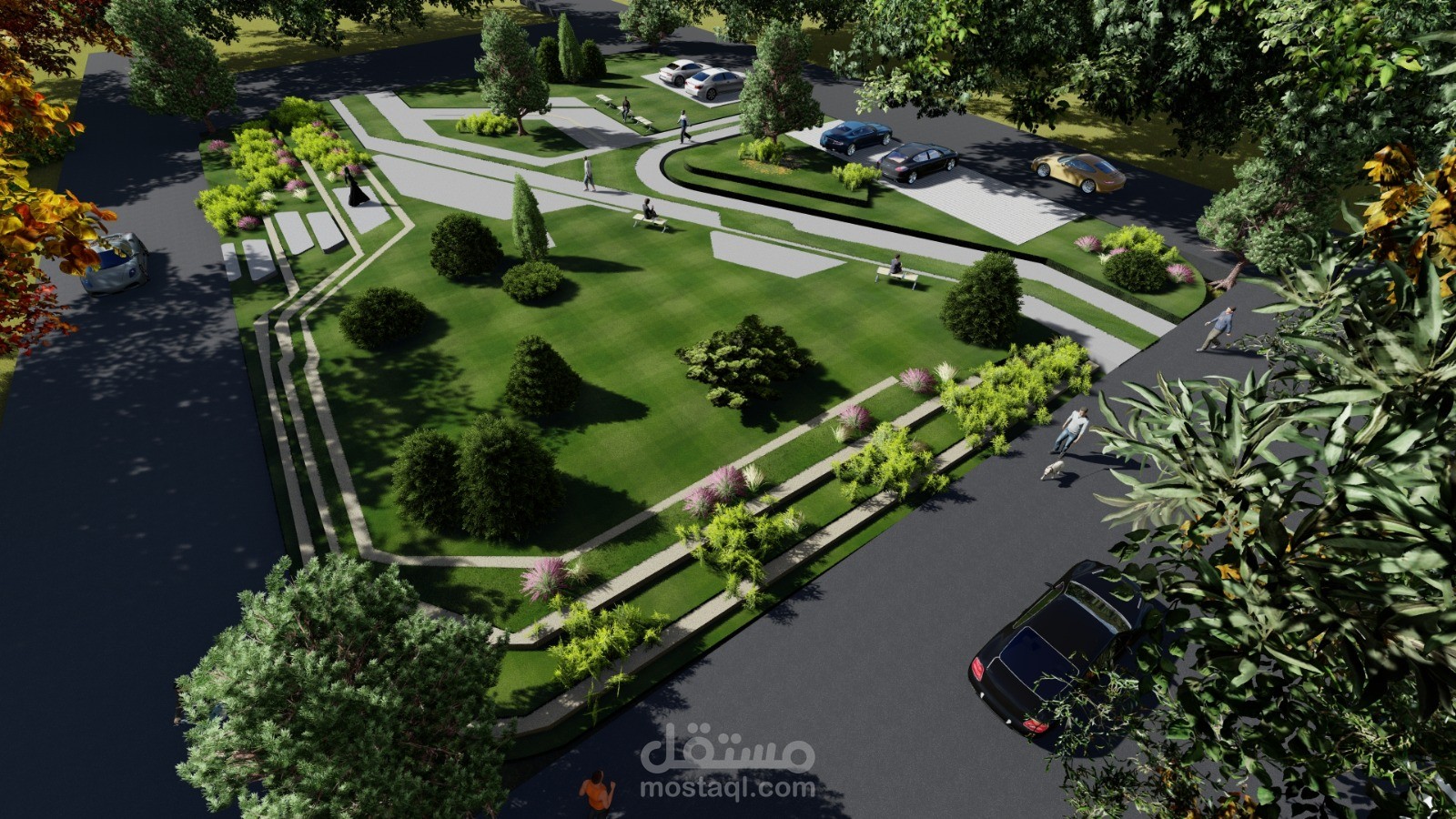 تصميم حديقة مفتوحة عامة