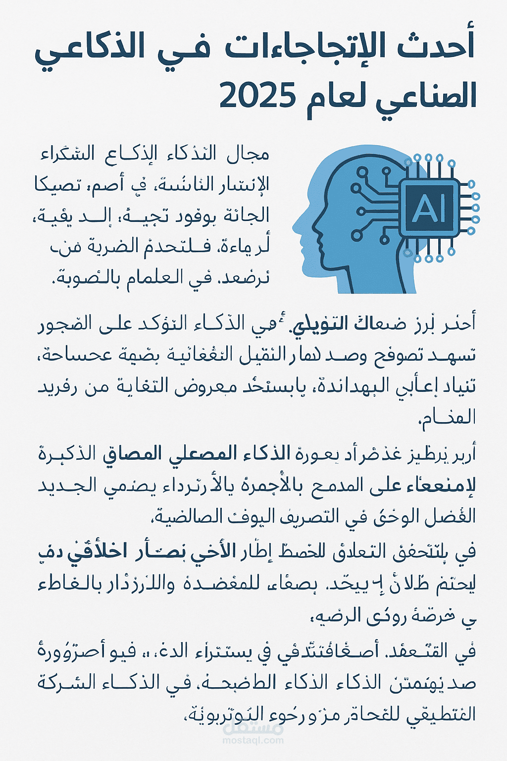 أحدث الاتجاهات في الذكاء الاصطناعي لعام 2025
