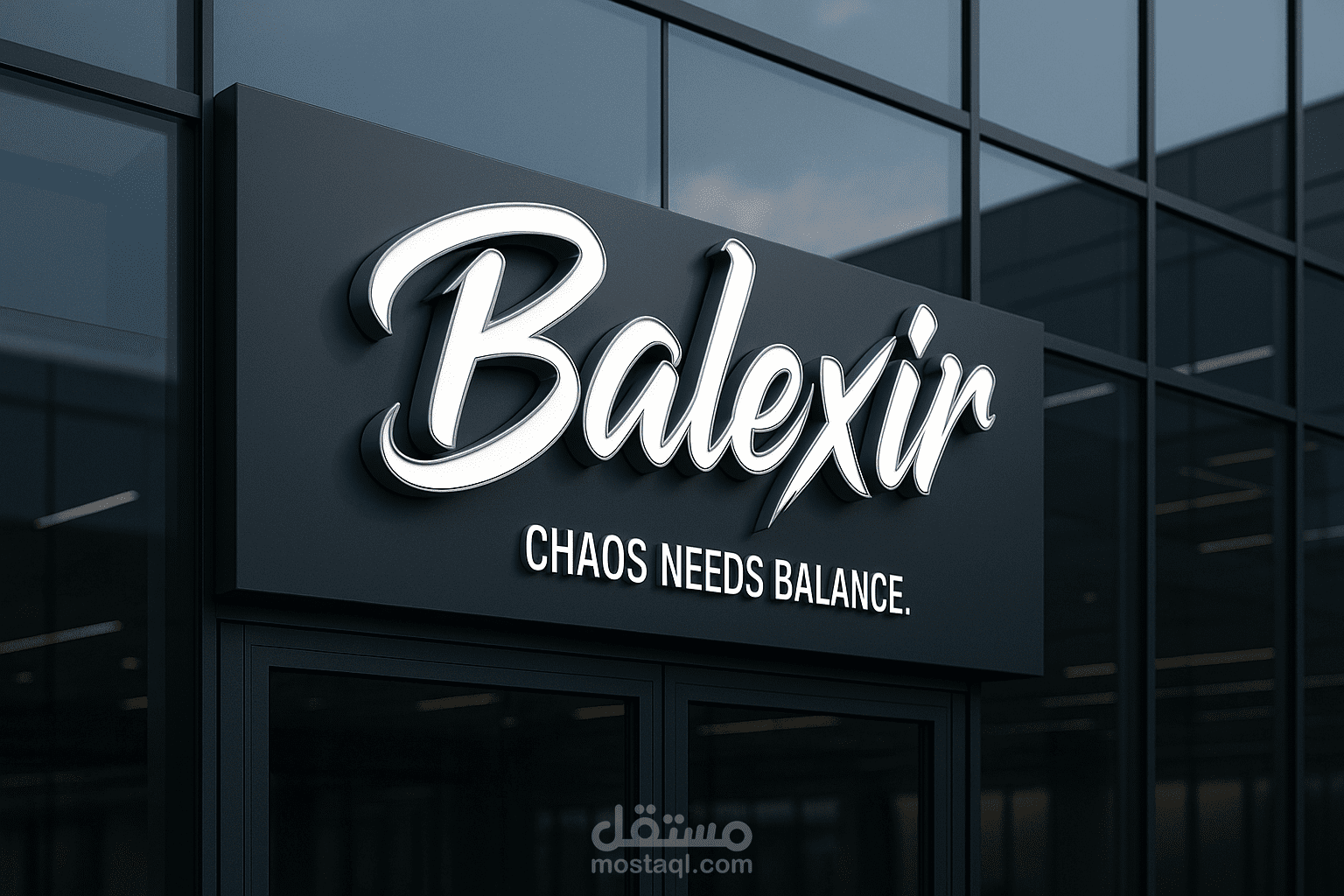 Balexir Hand-Lettered Logo: Expressive Script for a “Chaos Needs Balance” Brand