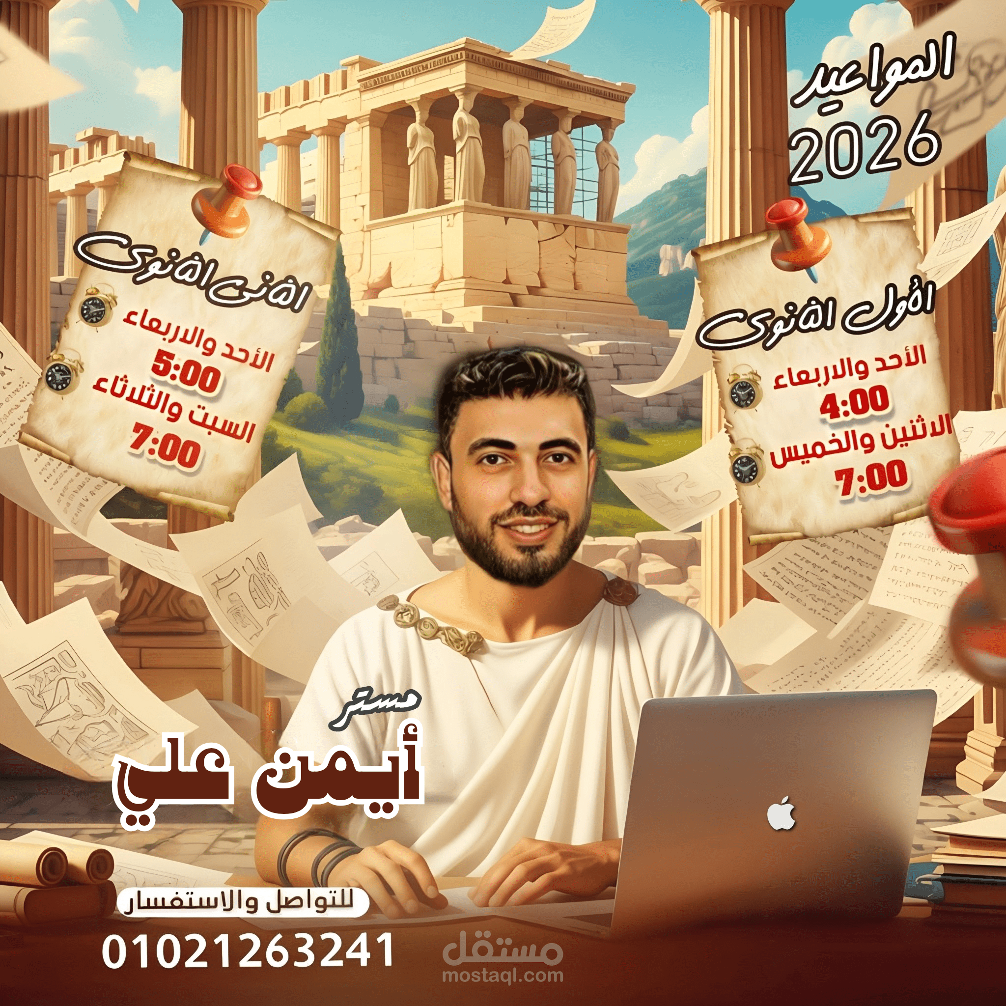 بوستر لدي مدرس