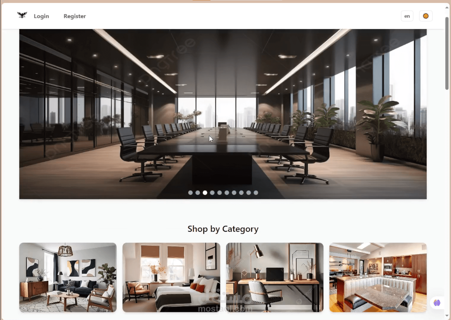 تطوير وتصميم موقع لبيع الاثاث متاكمل خلال فريق عمل مثالي