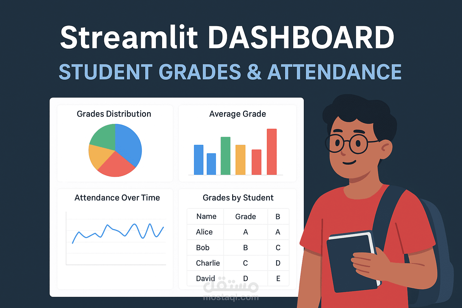 استعراض بيانات ملف CSV باستخدام Streamlit dashboard