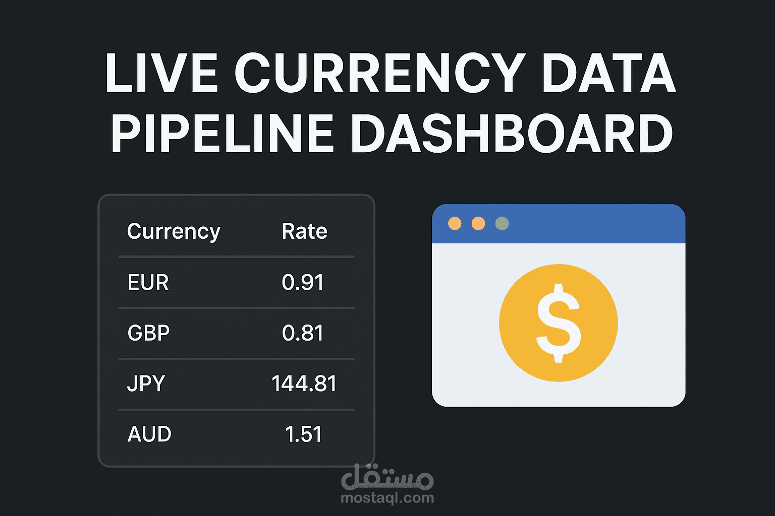 واجهة معلومات سعر صرف الدولار