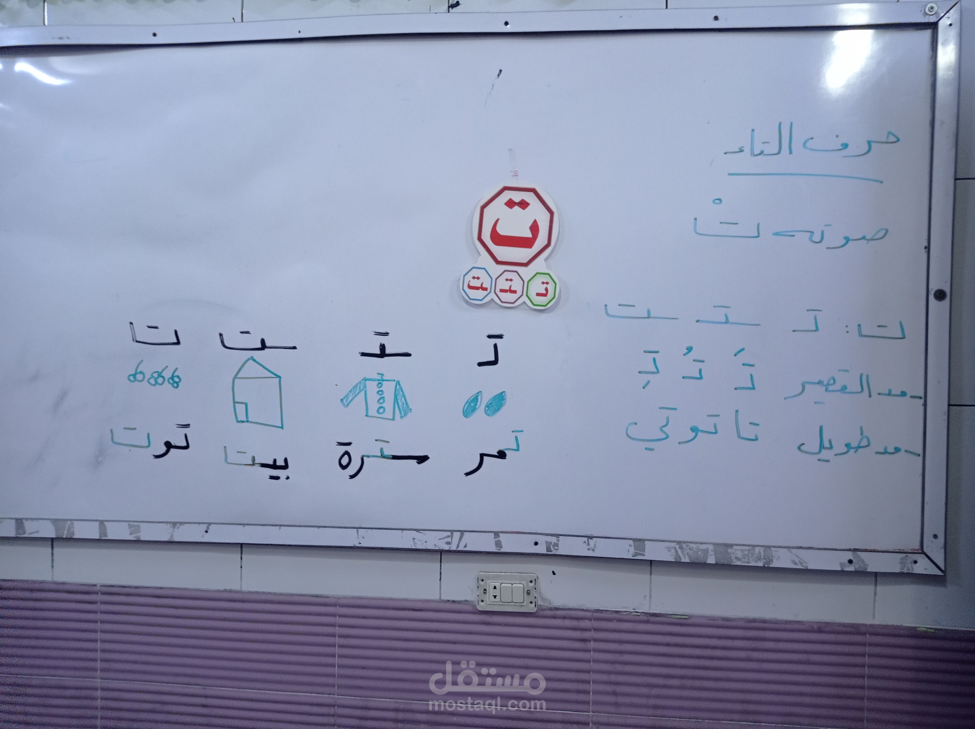 صورة لشرح درس حرف التاء