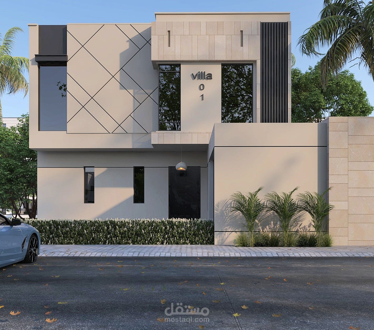 تصميم فيلا سكنية حديثة وفق كود البناء السعودي