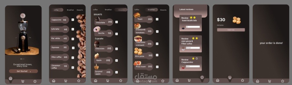 Coffee Shop Mobile App – UI/UX Design