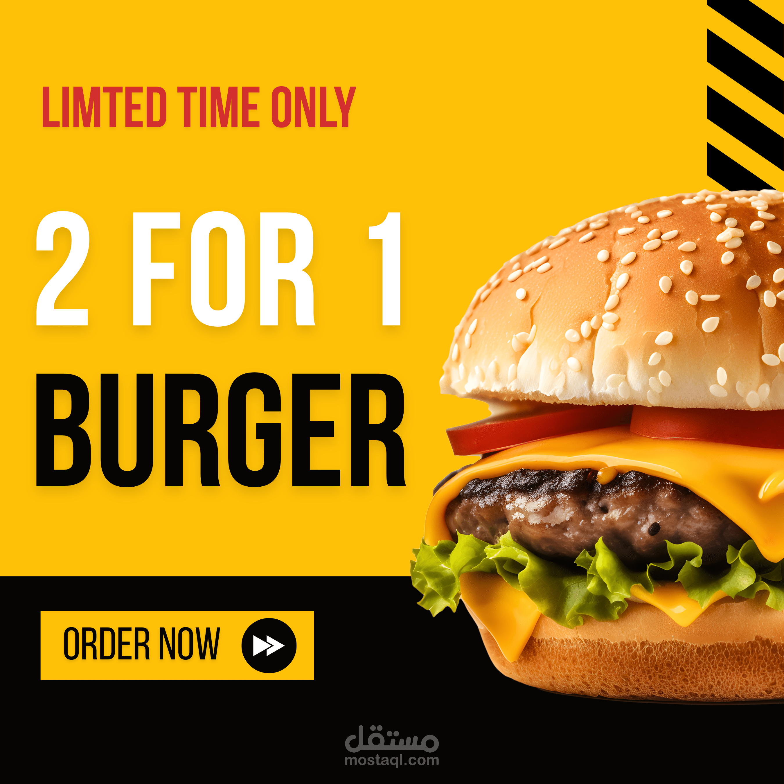 Restaurant Burger Offer Poster Design