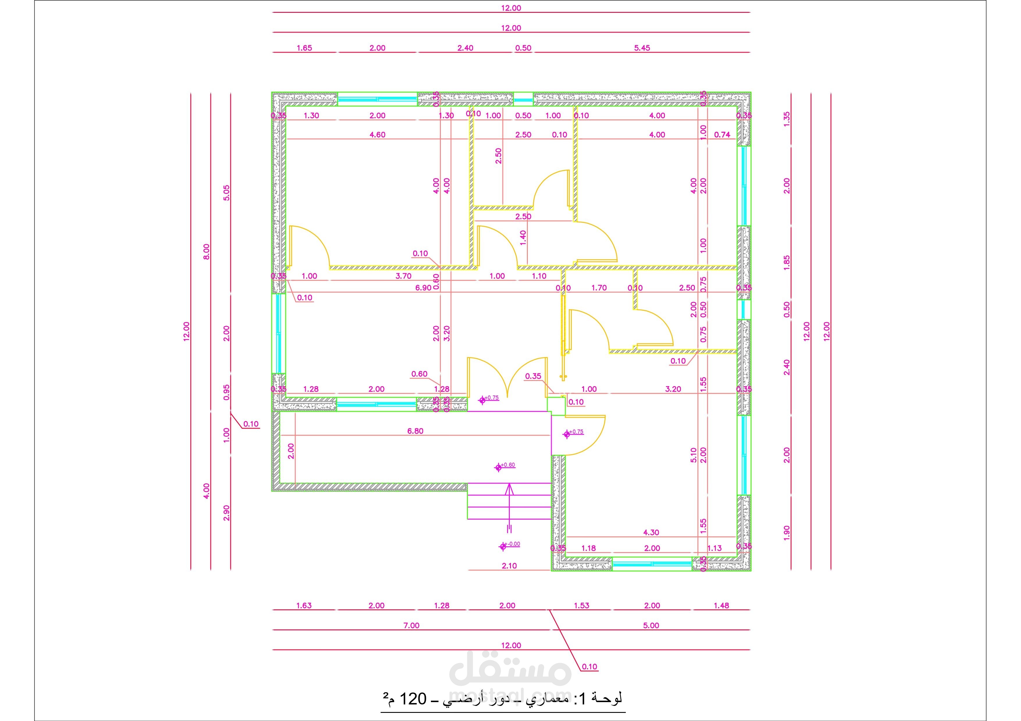 مخطط عام – مشروع سكني – AutoCAD