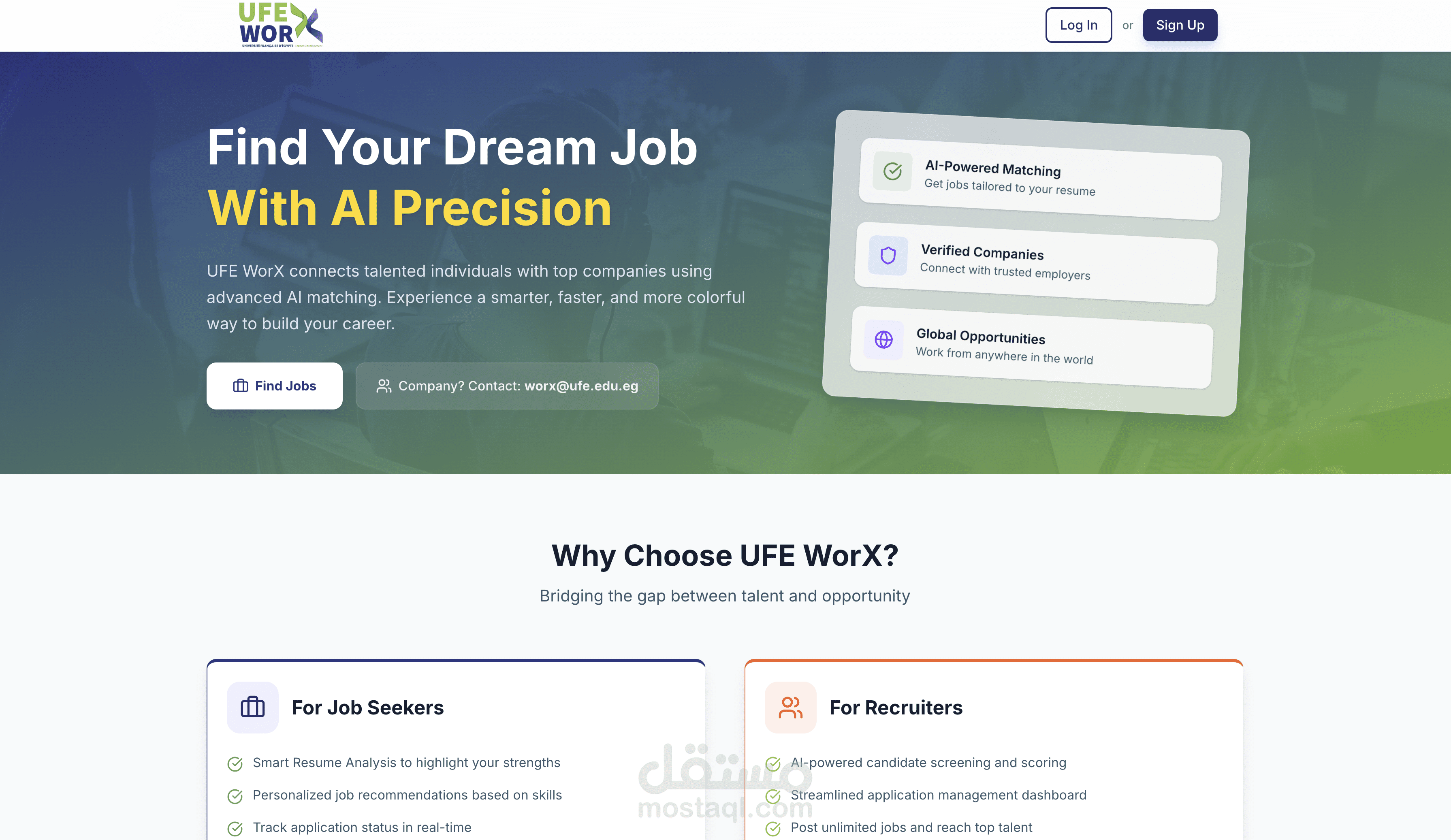 UFE WorX – AI-Powered Career Intelligence SaaS Platform