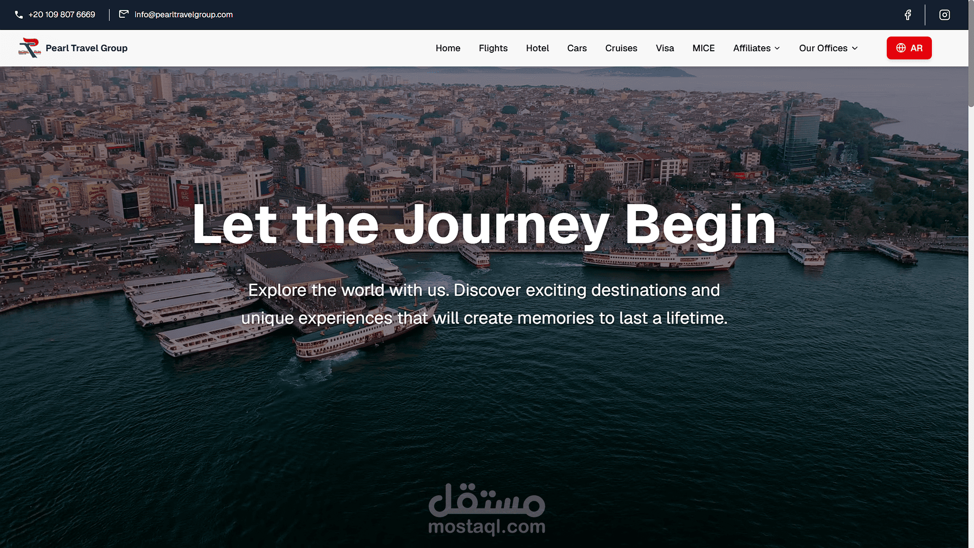 Pearl Travel Group — Full-Stack Tourism Website